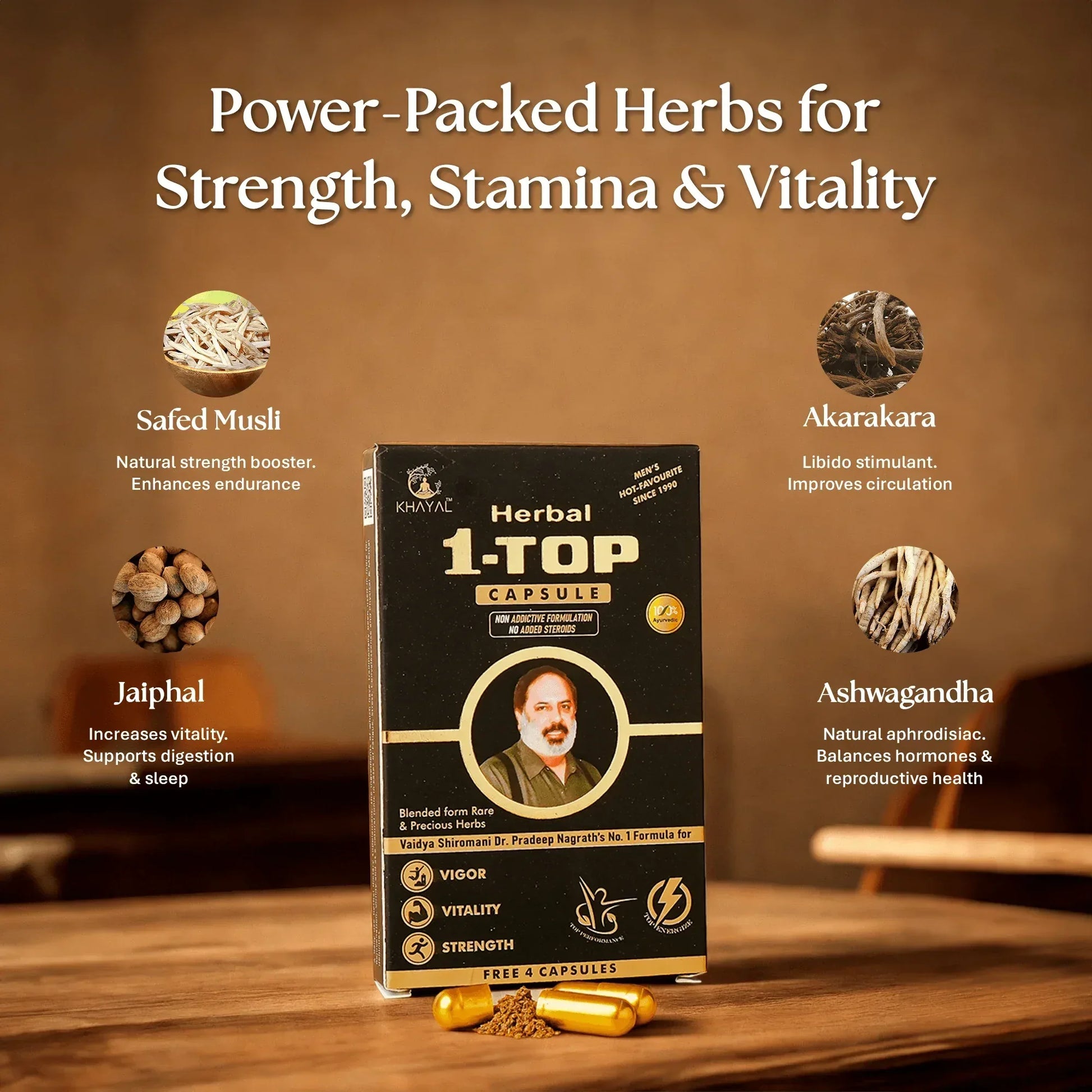 Khayal Herbal 1-Top Capsule | Non-Addictive Ayurvedic Formula - Khayal Health